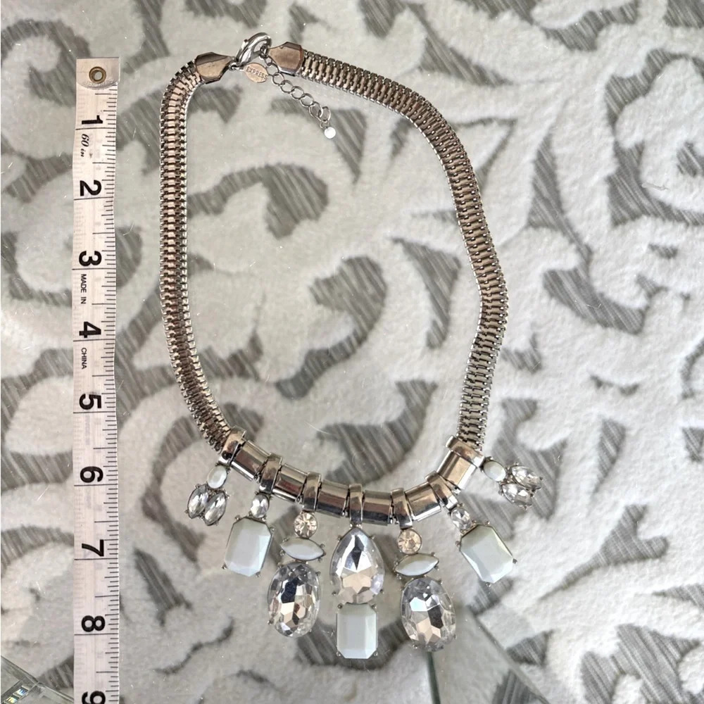 Express Silver Mint Gemstone Necklace